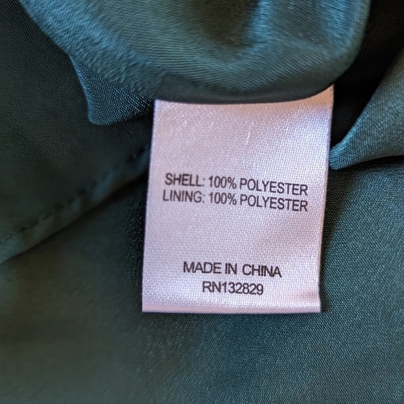 Lovers + Friends Green Satin Belted Long Sleeve Ivy Knee Length Dress Size XS - Picture 8 of 12